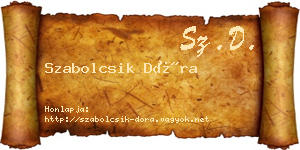 Szabolcsik Dóra névjegykártya