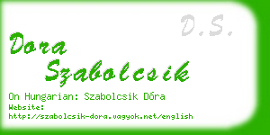 dora szabolcsik business card
